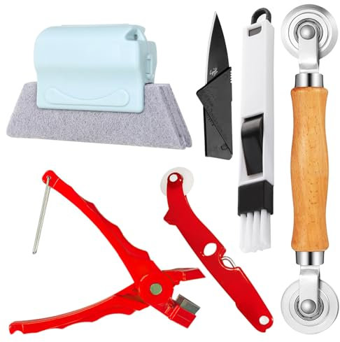 Pressing Roller Tool Set, Excellent Workmanship, Durable, Pressing Roller Tool Set, Quick and Easy, Suitable for Installing Mosquito Nets on Doors and Windows (Pink)