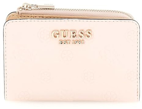 GUESS Porte-Monnaie étui pour Carte de crédit Phoebe SLG Zip Around Card Case Rose Water Logo