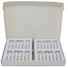 Bright Ideas 2026 Pack of 50 Calendar Tabs Insert for School Crafts. Ideal for the Classroom. Calendar Tear Off – Each Page 1 Month