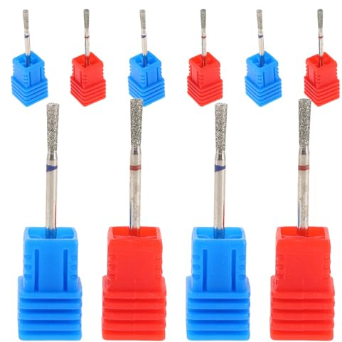 VALICLUD 10 Unidades Fresas para Manicura Rusa Brocas de Diamante para Uñas Resistente para Limado Pulido y Exfoliación Herramienta Profesional para Salón y Uso Doméstico
