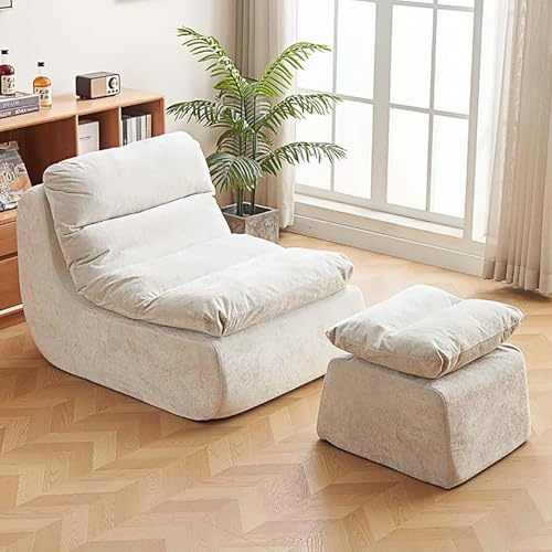 GAOCUNBING Kaminstuhl, komprimiertes faules Sofa, Sitzsack-Stuhl, bequemes Schlafsofa, Ecksofas, modulares Sofa für Wohnzimmer, Schlafzimmer, Büro, E, mit Pedal