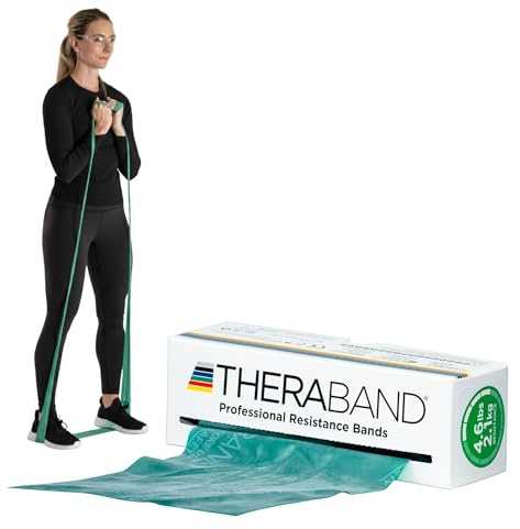 THERABAND Resistance Bands, Workout Band, Exercise, Physical Therapy, Green