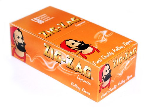 ZIG-ZAG LIQUORICE flavour GUMMED Rolling Paper box of 50