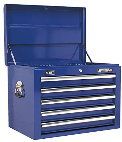 Sealey Ap26059Tc Topchest 5 Drawer with Ball Bearing Runners - Blue