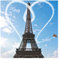 Bilderwelten Paris Fototapete 3D inkl. Kleister 192x192cm - Vliestapete Made in Germany - Fototapete Städte Wohnzimmer - Fototapete Skyline Stadt - Tapete Skyline Schlafzimmer Flur T_2090