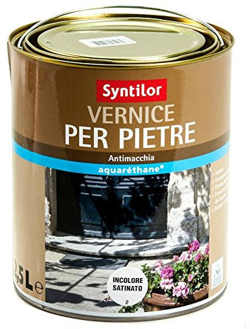 VERNICE IMPERMEABILIZZANTE PIETRE ALL'ACQUA UNIVERSALE SYNTILOR 0,75 L EFFETTO BAGNATO (INCOLORE SATINATO)