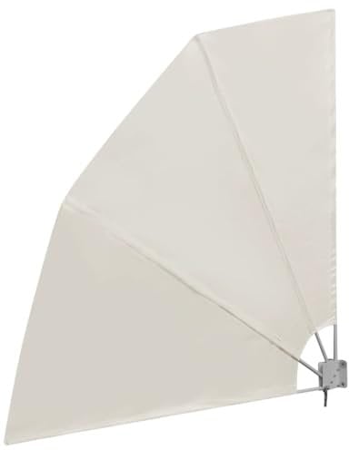 vidaXL Toldo Lateral de Balcón Plegable Lona de Sombra Pantalla de Terraza Crema 210x210 cm