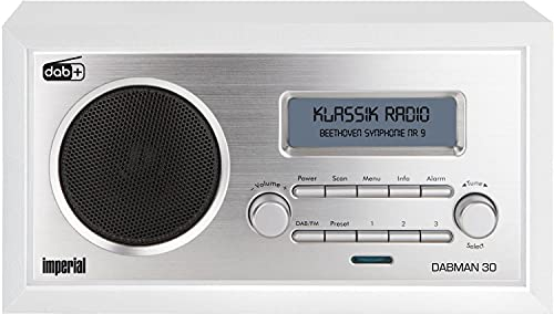 IMPERIAL DABMAN 30 Digitalradio (DAB+ / DAB / UKW, Aux In, inkl. Netzteil) weiß, Mono