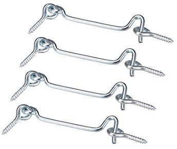 sourcing map Gancio girevole da 7,6 cm, per porte e finestre in legno, con viti di montaggio, 4 pezzi