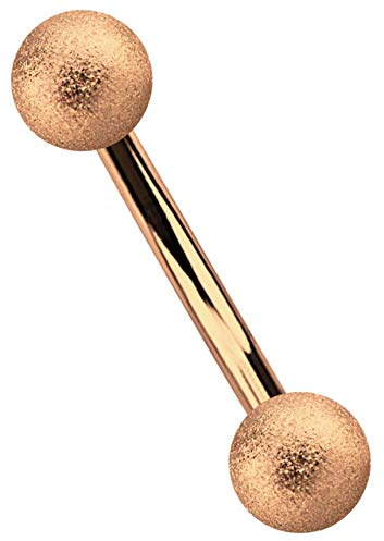Modern Nature Piercing-Schmuck Intimpiercing Banane Stahl 1,2 mm mit 3 mm Kugeln in Diamant Optik