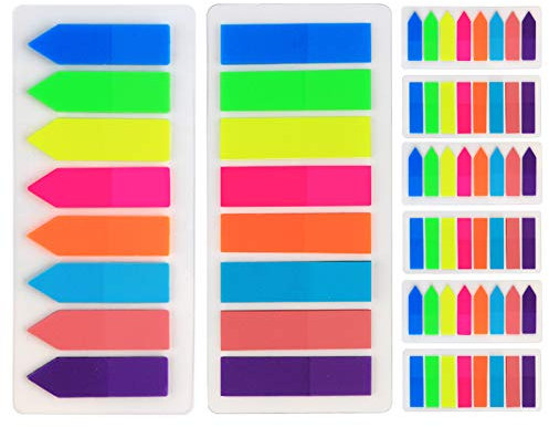 Agoer 1920 Pcs Sticky Notes Flags Index Tabs Sticky Markers Flags Colourful Small Neon Arrow Writeable Adhesive Strips for Page Marking Mini File Tabs Flags as Reading Notes Book Markers