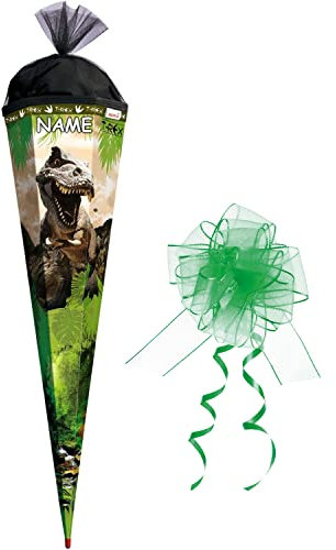 Roth Edition personalisiert mit Name und Schleife - Schultüte 85cm Tyrannosaurus