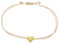 Selfmade Jewelry Armband Damen Herz Gold Größenverstellbares Makramee Armbändchen mit Herzchen Handmade Inkl. Geschenk-Verpackung