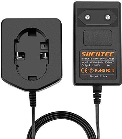 Shentec 1.2V-18V Caricabatterie UC18YG compatibile con Hitachi Ni-MH 7.2V 9.6V 12V 14.4V 18V Batteria tipo Pod (non per batteria agli ioni di litio)