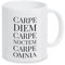 artboxONE Tasse Carpe Diem Carpe Noctem von Emanuela Carratoni - Kaffeetasse Typografie