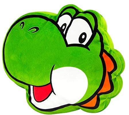 TOMY Club Mocchi Mocchi Yoshi Plüschtier 40cm, Nintendo Merchandise Plüschtier Spielzeug, Mario Kart Dekokissen, Kuscheltier, Yoshi Stofftier für Jungen und Mädchen, geeignet ab 3 Jahren +