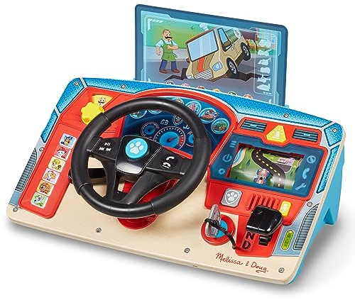 Melissa & Doug - Paw Patrol - Tableau De Bord Pat Patrouille - Tableau Interactif Pour Pilote Avec Cartes Missions - Jeu Imitation - Jouet En Bois - Jouet Pat Patrouille - Cadeau Enfant 3 Ans Et +