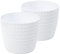 Tymar Blumentopf, 2er-Pack, runde Form, Übertopf, Häkeloptik (Weiß, ø 11cm)