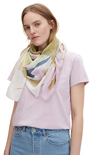 TOM TAILOR Damen Tuch mit Blumenmuster 1030268, 28723 - Moderate Olive, ONESIZE