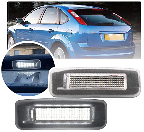 NSLUMO 2 Stück LED Kennzeichenbeleuchtung Kompatibel mit For/d Focus MK1 1998 1999 2000 2001 2002 2003 2004 2005 Canbus No Error Led Tag Lamps