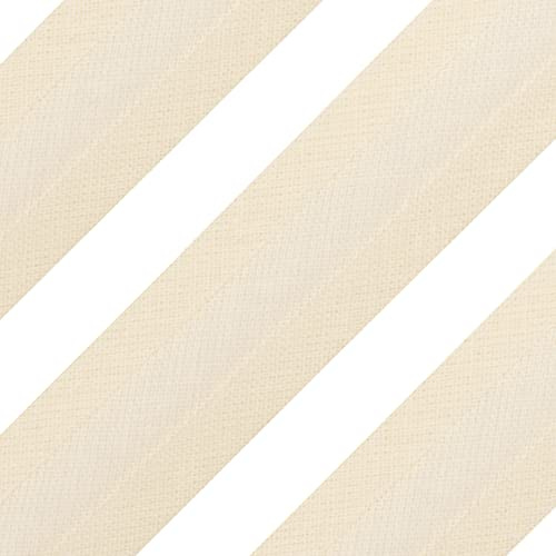 Realm Bias Binding Tape, Cotton, 1 Inch / 25mm - 5 Metres (Cream)