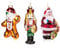 BRUBAKER 3-teiliges Baumkugel Set Weihnachten - Weihnachtsdeko Handbemalte Weihnachtskugeln Nussknacker Lebkuchenmann Weihnachtsmann - Christbaumschmuck aus Glas - Baumschmuck Lustig