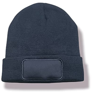 Beanie Mütze selbst gestalten, Personalisieren, mit ihrem Namen/Logo (Schwarz)