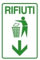 NEW CARTELLO SEGNALETICO - Rifiuti - Adesivo Extra Resistente, Pannello in Forex, Pannello In Alluminio (ADESIVO 30X42 cm)