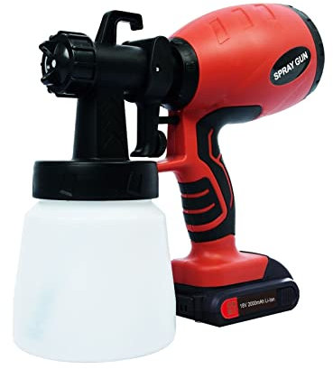 Sandblasting Pistols Spray Gun 2000mah Wireless Lithium Battery Portable Spray Gun High Pressure Spray Gun Latex Disinfection Spray Gun (Size : Red)