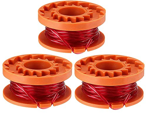 3 Pcs Spool Line, String Trimmer Spool and Line 1.5mm 2.5m for MacAllister MGTP 18Li Cordless Grass Trimmers Orange
