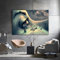 Zhadongli Art Salvador Dali Surrealismus Abstrakte Gesichtsaugen Kunstwerk Poster Leinwand Gemälde Wandkunst Bilder für Raum Wohnkultur 40x60cm(16x24in) mit Rahmen