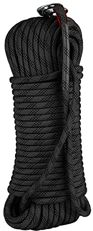 SAHKGYE 12MM Kletterseil Fischerei Bergung Seil Hochfestes Sicherheitsseil Geflochtenes Nylonseil Für Outdoor Wandern Zubehör Sport Camping Lagergewicht 1500kg (Color : Black, Size : 12mm x 10m)