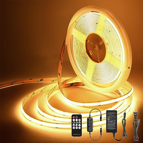 Pandery COB LED-Lichtstreifen, dimmbar, 24 V, CRI90+, superhelles LED-Band, 10 m, 2700 K LED-Streifen, perfekt für Schrank, Schlafzimmer, Küche, TV, Spiegel