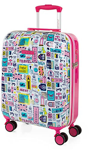 SKPAT - Valigia 55x40x20 Trolley Bagaglio a Mano. Valigie e Trolley per i Tuoi Viaggi in Cabina. Trolley Bagaglio a Mano, Fucsia