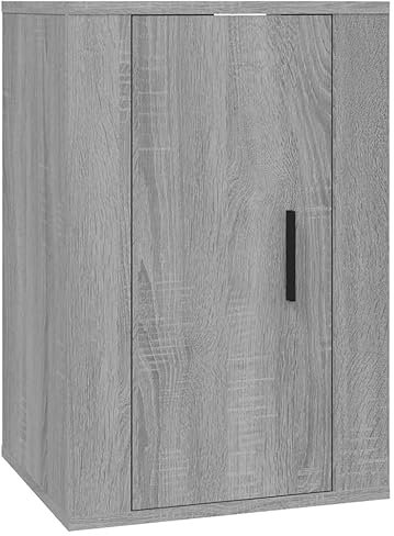 vidaXL Wall Mounted TV Cabinet - Grey Sonoma - Engineered Wood - Spacious Storage - Versatile Unit for Bedroom or Living Room