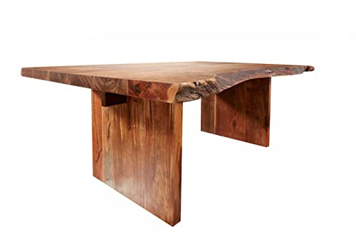 MASSIVMOEBEL24.DE Table à Manger Acacia Brun foncé laqué Freeform #104 | 230x110x78 cm (BxTxH)168kgModernedémontémassif