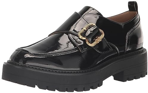 Sam Edelman Lora Monk-Strap Loafer Black Patent 6.5 Medium