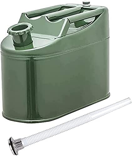 UCCE Bidon d'essence Anti-Fuite antirouille Diesel avec Tube de Guidage d'huile 5 L en métal Portable pour réservoir d'essence de Rechange pour Moteur SUV (A 5 L)