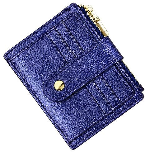 BTNEEU Femme Porte Carte de Credit Cuir RFID Blocage Portefeuille Cuir Petit, Homme Porte Carte Slim avec Poche à Monnaie, Petit Porte Monnaie Cuir avec 9 Emplacements de Carte