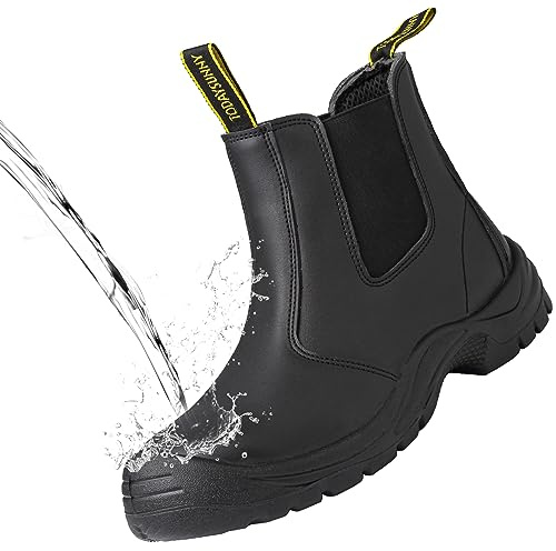 Men's & Women's Lightweight Waterproof Work Boots - Steel Toe Cap Safety Trainers - Breathable Construction - Industrial Chef Boots