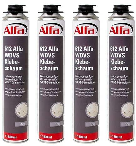 Alfa WDVS-Klebeschaum 800 ml WDVS- Kleber 4 Stück
