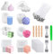 HIQE-FL Moule à Bougie Silicone 8 Morceaux, 3D Cube Boule pour Décorations DIY, Cadeaux, Savon Artisanal, Pouding