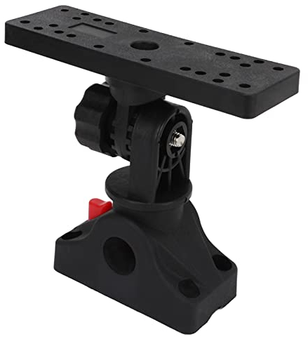 Fischfinder-Montagebasis, Universelle 360-Grad-Drehung, Fischfinder-Halterung, Elektronischer Fischfinder-Halter für Kajak-Montageplatte, Fischfinder-Zubehör für Marine, Boot,Yacht