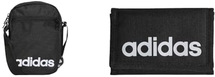 adidas, Essentials Organizer, Schultertasche, Schwarz-Weiss, Ns, Unisex-Adult & HT4741 LINEAR Wallet Wallets Unisex Adult Black/White Größe NS