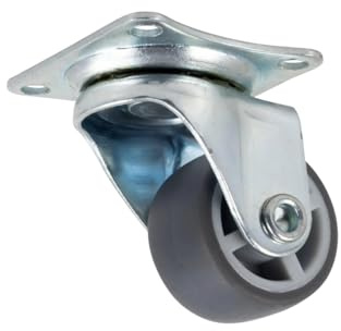 Kistenrolle, 30mm/45kg | Möbelroller | Rollen für Möbel, Bürostuhl, Beistellbett, Schreibtischstuhl, Hocker | Stuhl-Rollen | Doppelrollen | Schwarz