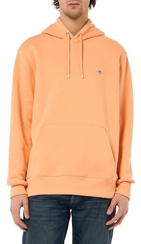 GANT Herren REG Shield Hoodie Kapuzenpullover, Teak, 54