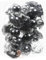 Sea Team 47er-Pack transparenter Weihnachtskugeln - durchsichtige Verzierungen- aus bruchsicherem Kunststoff für Weihnachtsbaumdekorationen und Xmas-Dekor, Schwarz