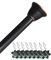 Barre de Douche Tringle Rideau Extensible sans Percage Barres de Vitrage Extensible Tension à Ressort pour Tapisserie Suspendue 85 to 260cm Tringle Rideau Noir avec Garniture Classique Dorée(1.2m-2m (