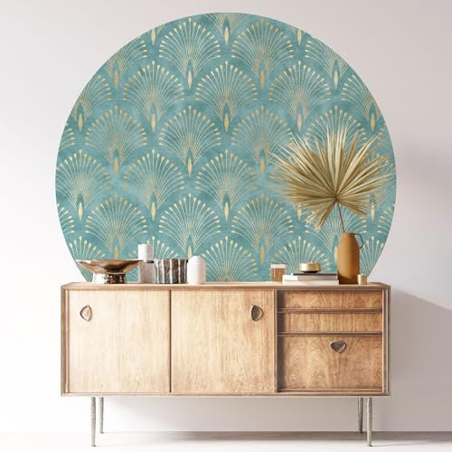 Sticker Mural Rond/Cercle - Motif Oriental 3617681219606 - Adhésif + Protection Mate - Diamètre 40 cm