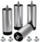SUMNACON 4 Packs Aluminum Alloy Furniture Legs Cabinet Legs, Silver 10cm Height Couch Sofa Feet Table Feet DIY Replacement Supporting Leg with M8 Thread for Worktop Breakfast Bar Desk